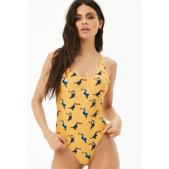 Forever 21 Other - NWT F21 Yellow Toucan One Piece Swimsuit